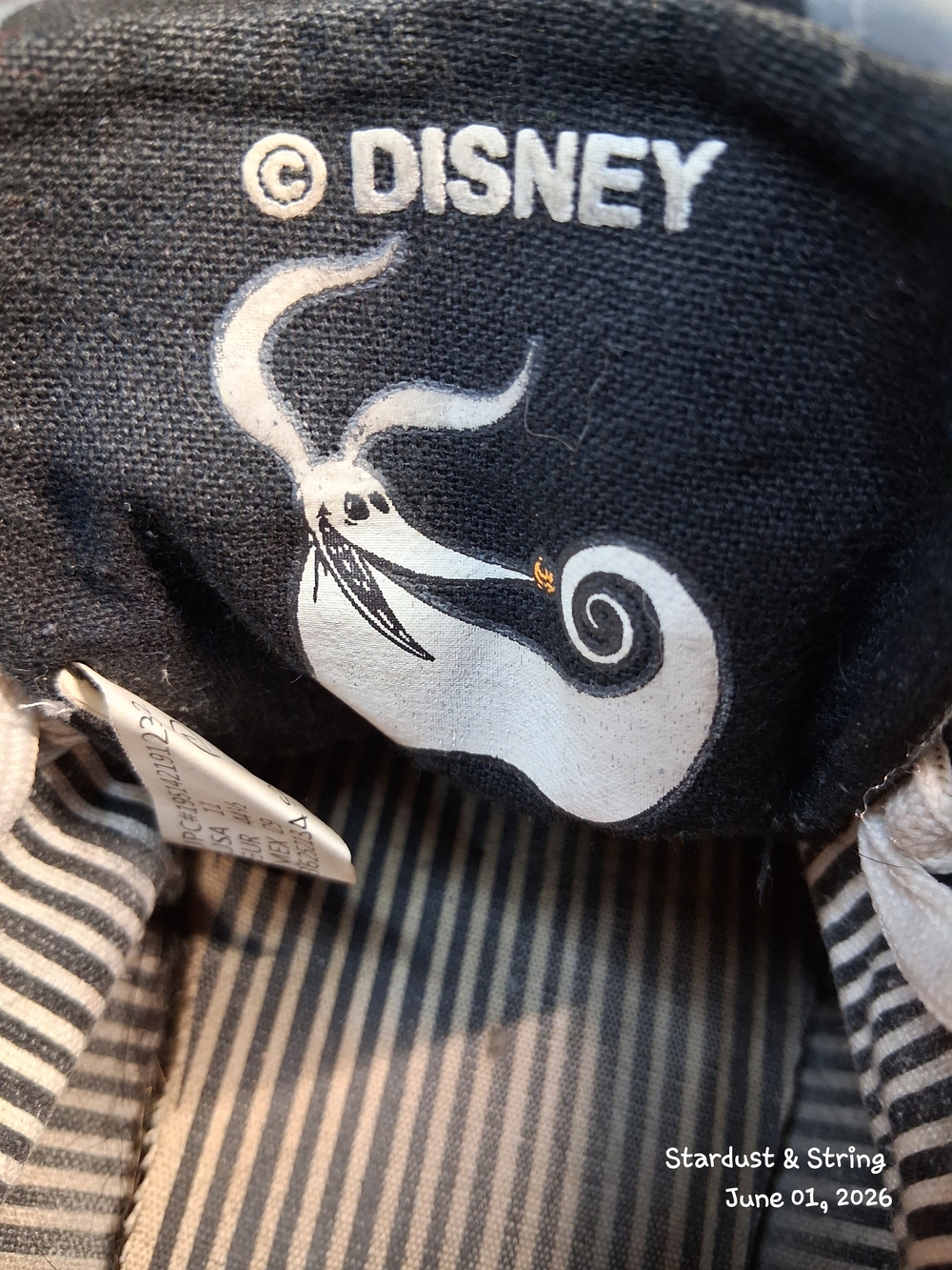 Disney Nightmare Before Christmas Jack Skellington Sneakers Black Lows Size 11 - Picture 9 of 12